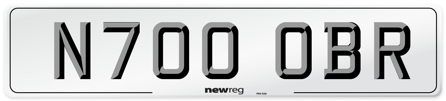 N700 OBR Number Plate from New Reg